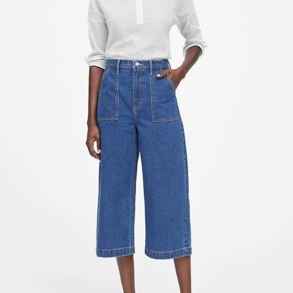 Banana Republic Japan Crop Wide Leg Jeans